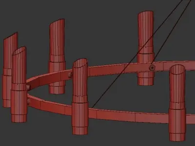 lyustra chandelier with nine lights and finish 3D model