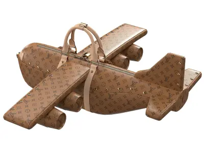 Louis Vuitton LV Airplane Light Brown Bag by Virgil Abloh Low-poly 3D model