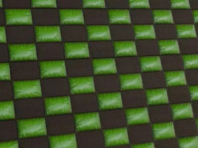 Green Sci-Fi Wall Transparent PBR Seamless Texture