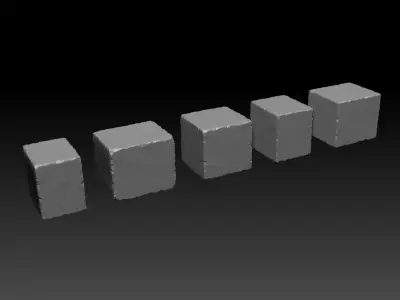 Modular Stone Block Set 3D model