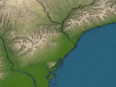 Barcelona Low-poly 3D model