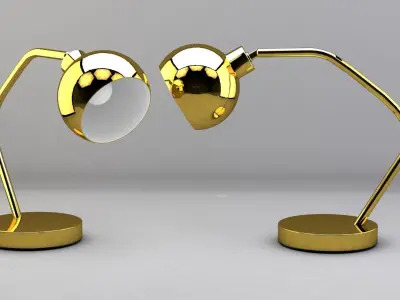 Table Lamp Gold 3D model