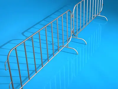 Road barrier metal 3D model