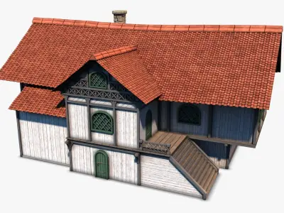 Cottage 03 Low-poly 3D model