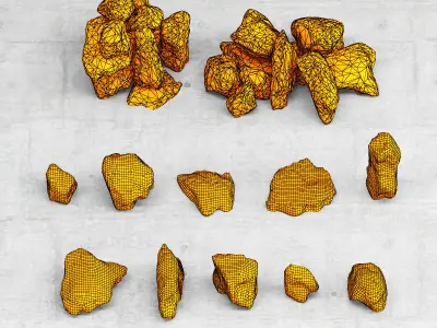 Rock stone collection n10 3D model