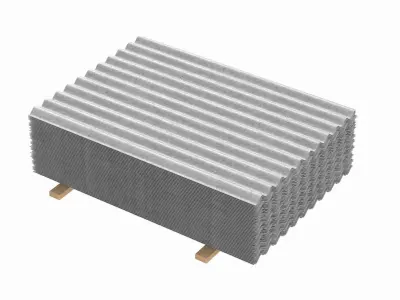 Concrete Roof Tiles 3D model