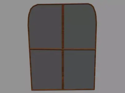 wood-framed glass Free low-poly 3D model