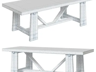 BR Home Dining Table Ashland 3D model
