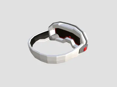 SciFi Glasses Low Poly A08 - Character Design Low-poly 3D model