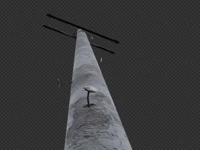 Electric Pole Rust and Clean 3D model