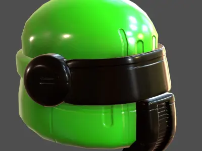 Gas mask helmet 3d model scifi Low-poly  Low-poly 3D model 309
