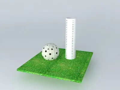 Lamps ball and meter stick Free 3D model