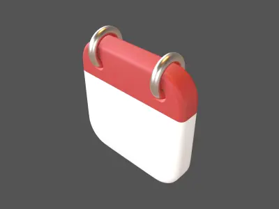 Calendar Icon v1 001 Low-poly 3D model