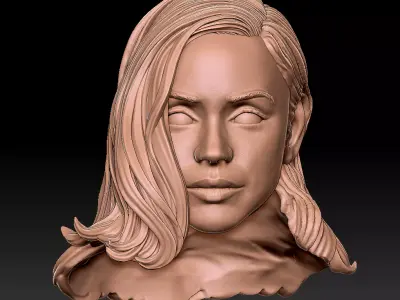 Anne De Armas with Long hair 3D print model