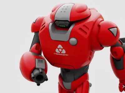 BATTLE DROID XZERON RIGGED 3D model