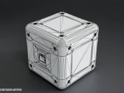 Sci Fi Storage Box Low-poly 3D model