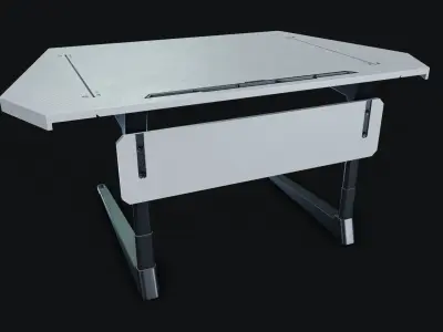 Sci-Fi Desk 02 Low-poly 3D model
