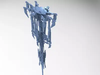 Alien Sci-fi base platforms 11  3D model