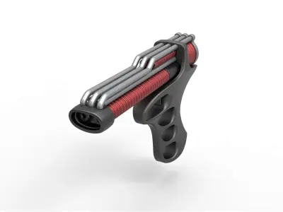 Pistol from the movie The Black Hole 1979 3D model