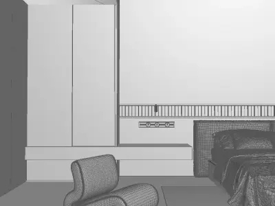 Bedroom interior scenes 3D model