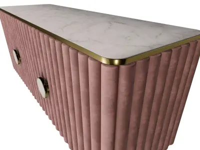 Art Deco Fluted Sideboard 3D model