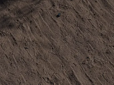 Ground square piece of dirt 3D model