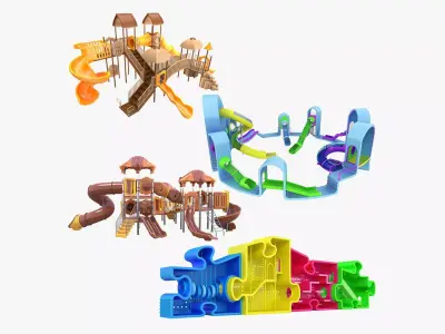 Outdoor Playground for Children 3D Model Pack