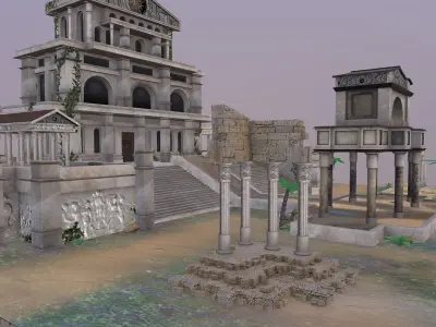 Event Building Low-poly 3D model