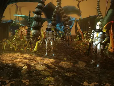 Star wars sci-fi Felucia stuff Low-poly 3D model