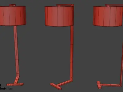 Floor lamp GUEST Low-poly 3D model
