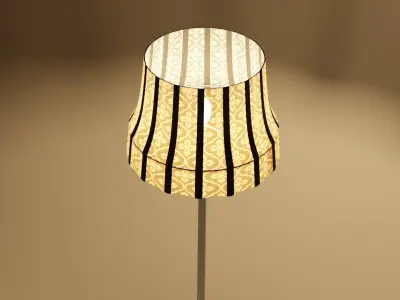 old school floor lamp Low-poly 3D model