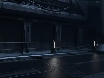 Cyberpunk Interior Scene v15 - The Research Facility 3D model