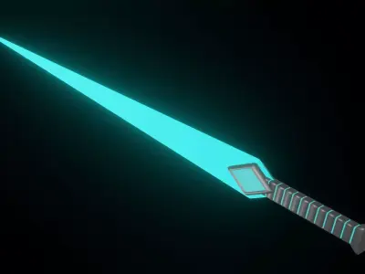 Sci-fi Diamond Blade Sword Model A-1 3D model