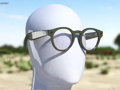 Ray Ban Stories Round Smart Glasses Green 3D model