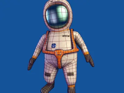 Astro fortnite spacesuit Low-poly 3D model