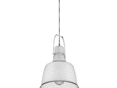  Black and Gold Ceiling Lamp 3D model