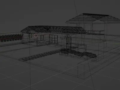 Rick and Morty house Low-poly 3D model