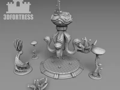 Zombie octopus alien 3D print model