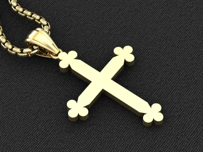 Cross Light Gold 3CP070 3DM STL 3D model