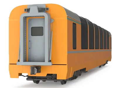  Open-Window Railcar for Scenic Routes First Class Yellow Simplified 