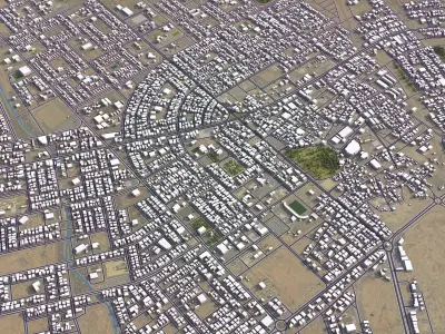 Ar Rass - City 3D Model Low-poly 3D model