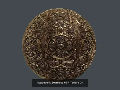 15 Steampunk Seamless PBR Textures Texture