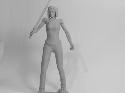 Alita battle angel statue version 3D print model