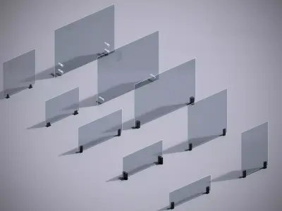 Glass Railing Pack Archviz 3D model