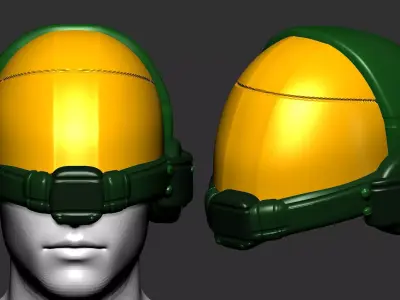 helmet high ver 3 poly sculpt 3d printable 3D model buy