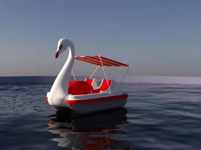Pedal boat - Swan 3D model