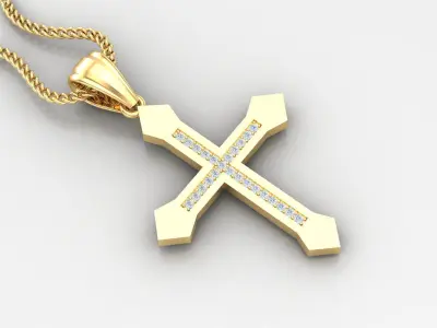 Cross Light Gold 4CP057 3DM STL 3D print model purchase
