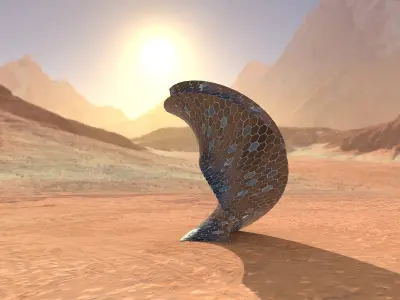 Twisted Alien Skyscraper 3D model