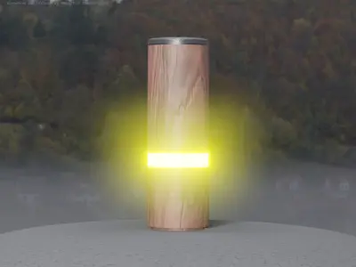 Wood Light-Column 5 - Low-Poly Street-Light Set-9 Low-poly 3D model