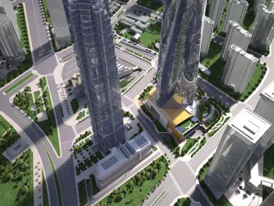 Shanghai Tower Downtown 3D model